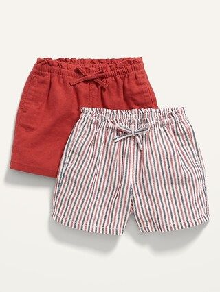 Linen-Blend Pull-On Shorts 2-Pack for Toddler Girls | Old Navy (US)