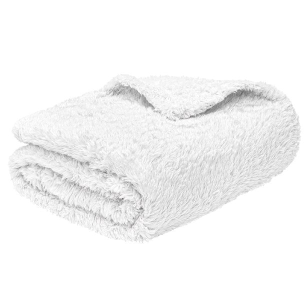 PAVILIA Plush Sherpa Throw Blanket for Couch Sofa | Soft Fluffy Shaggy Fleece Blanket | Fuzzy, Co... | Walmart (US)