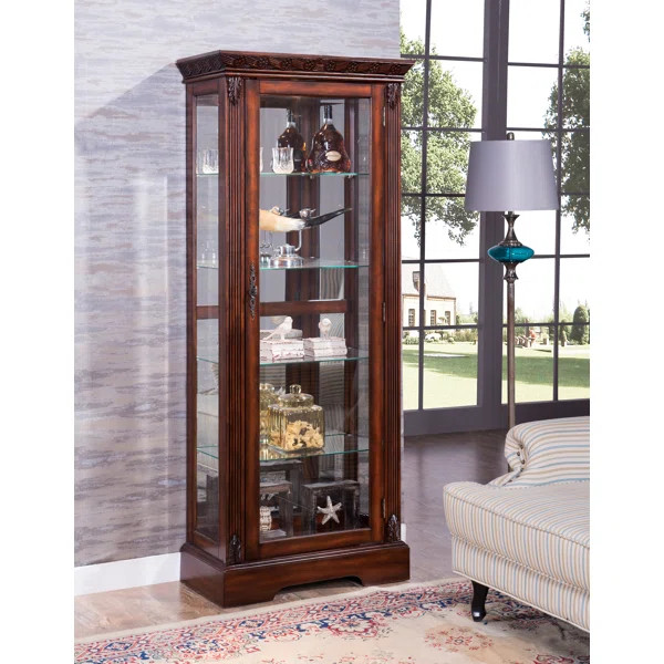 Emelle 29'' Wide Curio Cabinet with Lighting | Wayfair North America