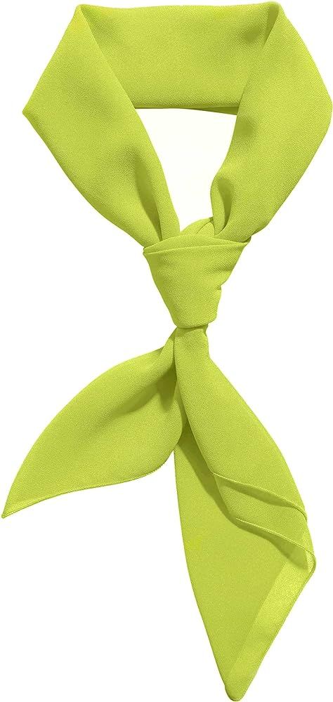 Chiffon Scarf Ribbon Neck Scarf Square Handkerchief 23"x23" 26"x26" 30"x30" | Amazon (US)