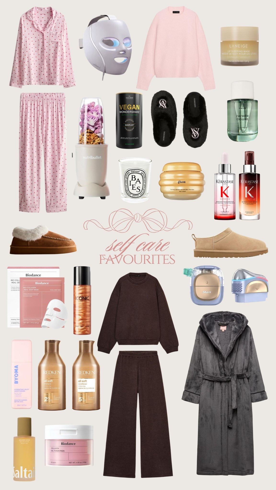 My 2026 self care essentials 🫧🎀

Dressing gown, lounge wear, knitwear, matching pyjamas, gisou, hair mask, redken, biodance, Shark, led mask, red light therapy, Victoria’s Secret

#LTKuk #LTKbeauty #LTKwinter