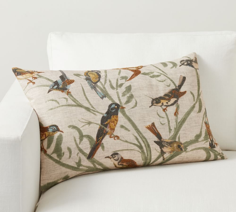 Bird Watcher Lumbar Pillow Cover | Pottery Barn (US)