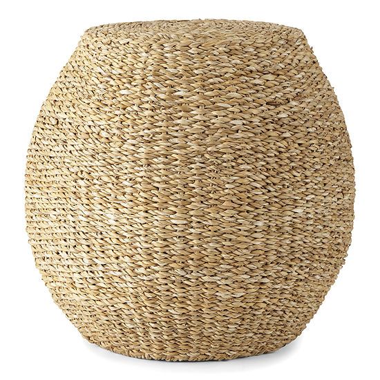 new!Linden Street Seagrass Stool Patio Ottoman | JCPenney