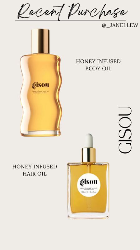 I’m changing my skin regimen and I was looking for a body oil that would be perfect for my skin and would last after I apply it and this honey infused oil is perfect! 
*Head to Gisou to get their website exclusive body oil.* 

I received their hair oil as a gift with my purchase. You can purchase their hair oil at Sephora. Shop below ⬇️ 

•Follow for more skincare products!!•

#bodyoil #skincare #skin #regimen #oil #honey #hairoil #hair 

#LTKbeauty #LTKGiftGuide #LTKFind
