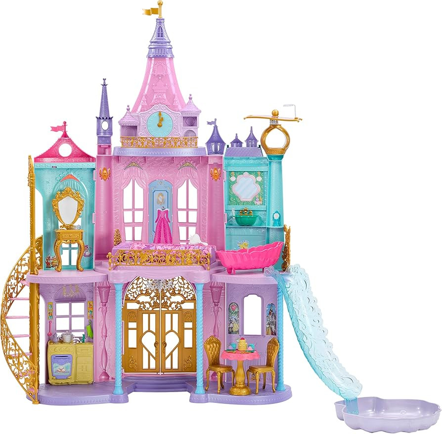 Mattel Disney Princess Toys, Ultimate Castle 4 Ft Tall with Lights & Sounds, 3 Levels, 10 Play Ar... | Amazon (US)