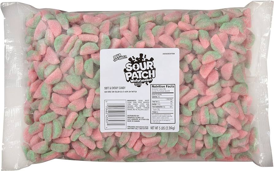 SOUR PATCH KIDS Watermelon Soft & Chewy Candy, 80 oz Bag | Amazon (US)