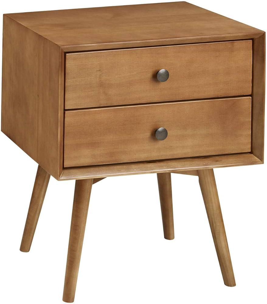 Walker Edison Mid Century Modern Wood Nightstand Side Table Bedroom Storage Drawer Bedside End Ta... | Amazon (US)