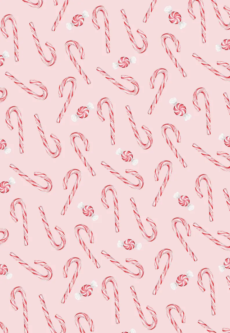 Papel de regalo con forma de bastón de caramelo rosa, papel de regalo navideño rojo, papel de r... | Etsy (US)