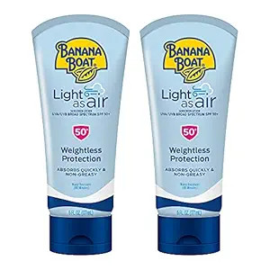 Banana Boat Light As Air Sunscreen Lotion SPF 50 Twin Pack | Lightweight & Non-Greasy Lotion Suns... | Amazon (US)