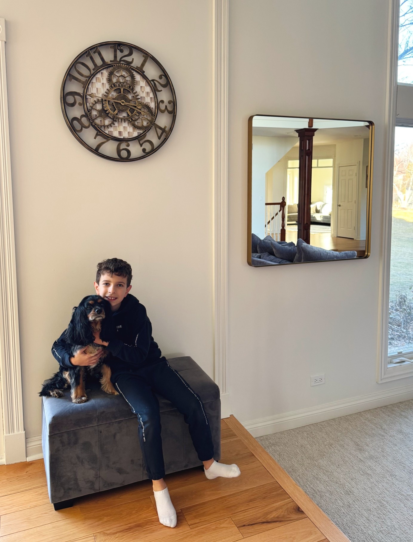 This little corner gets used more than I expected 😂

I added this mirror + clock to warm up the space and now it’s become the unofficial “sit & chat” spot.

Linking both because they were super easy upgrades that made this area feel finished.

#LTKdayinmylife #LTKmomlife #LTKHome