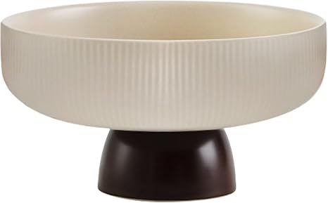 Kelendle Ceramic Footed Bowl Round Pedestal Trifle Bowl Decorative Fruit Bowl Holder Dessert Disp... | Amazon (US)