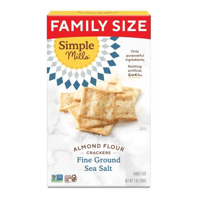 Simple Mills Sea Salt Crackers Family Size - 7oz | Target