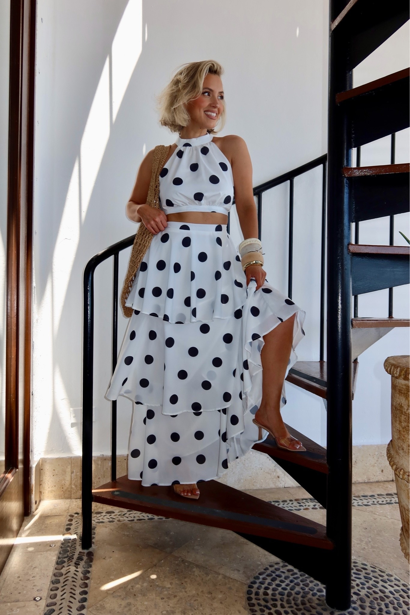 Beautiful vacation polkadot matching set 🖤

#LTKTravel #LTKU #LTKgrwm