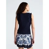 Free Assembly Women's and Women's Plus Ruffle Trim Mixy Tank Top, Sizes XS-4X | Walmart (US)