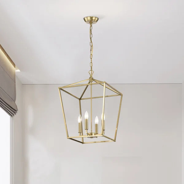 Aspen 4 - Light Dimmable Lantern Geometric Chandelier | Wayfair North America