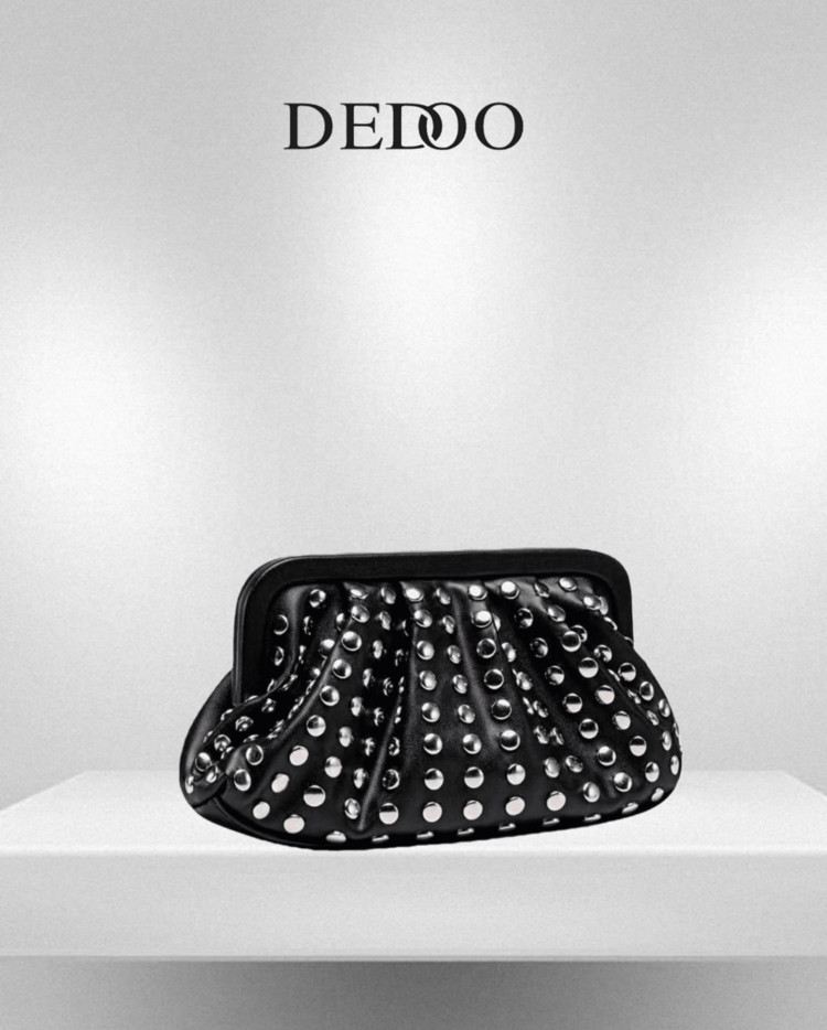 New Fashionable Versatile Minimalist Rivet Clutch Bag, Niche Design, High-End Retro Punk Style, P... | SHEIN