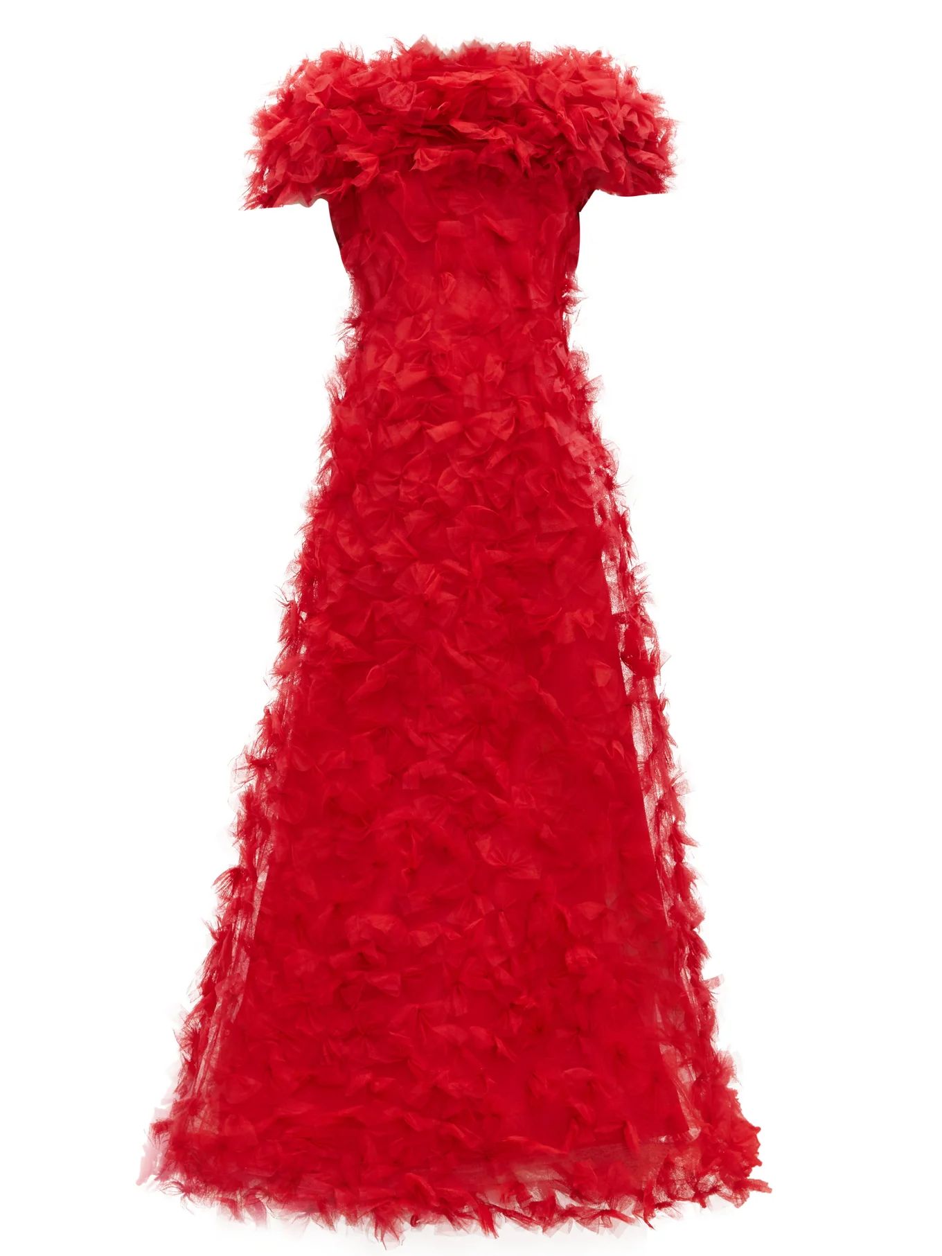 Rosette-appliqué tulle gown | Rodarte | Matches (US)
