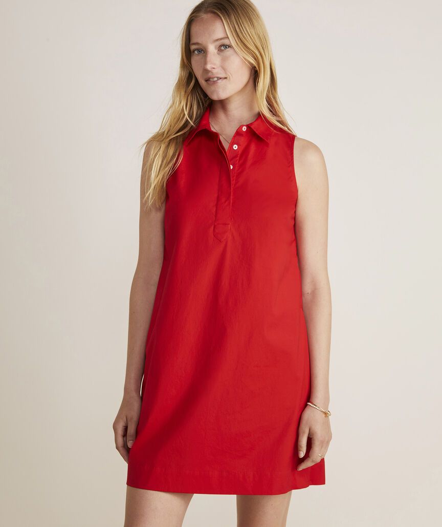 Poplin Sleeveless Popover Dress | vineyard vines