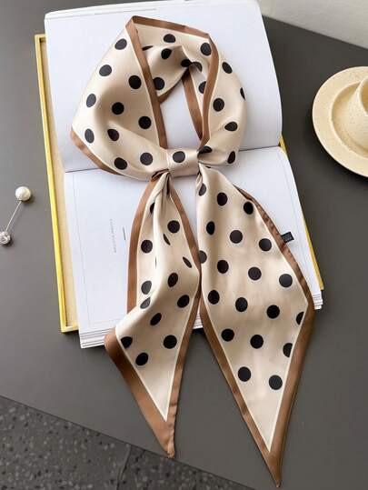 1 pieza Pañuelo de satén reversible con estampado de cadena de caballos, para mujer en vestidos, pantalones cortos, cinturones, bolsos, sombreros, cintas y cinturones de cintura | SHEIN