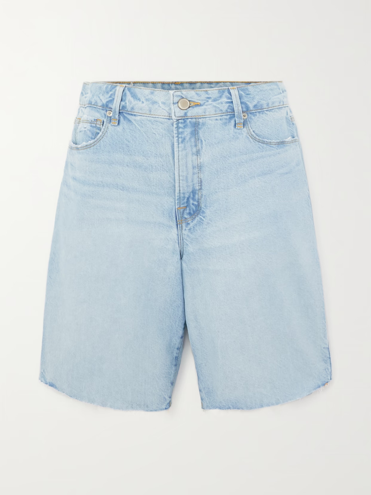 GOOD AMERICAN - Good '90s High-rise Denim Shorts - Blue | NET-A-PORTER (US)