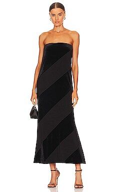 Norma Kamali Spiral Strapless Dress in Black from Revolve.com | Revolve Clothing (Global)