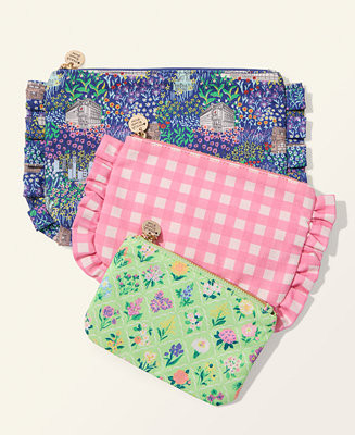 Flower Show 3-Pc. Assorted Zippered Pouches Set, Macy's Exclusive | Macy's