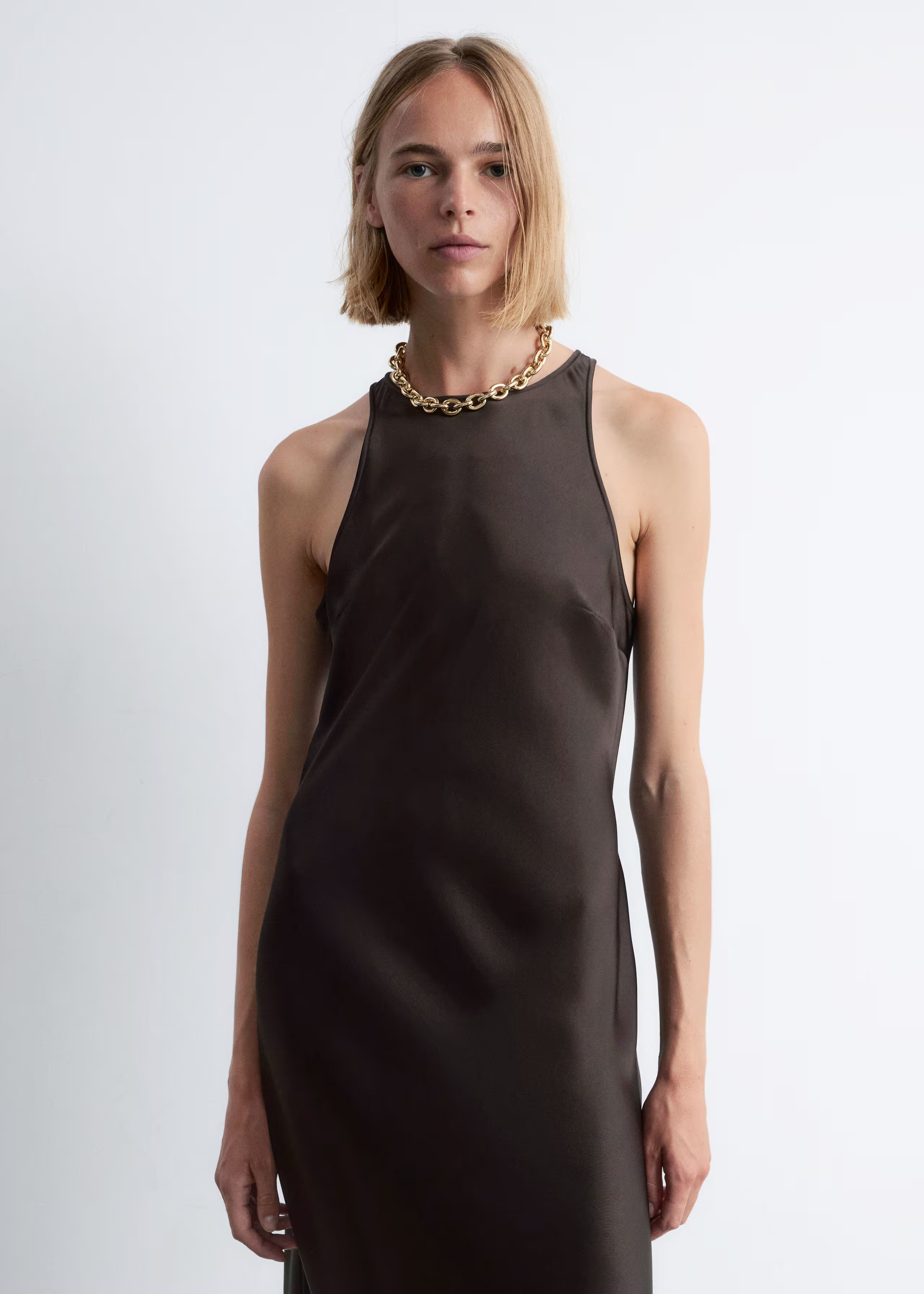 Sleeveless Satin Midi Dress | & Other Stories UK
