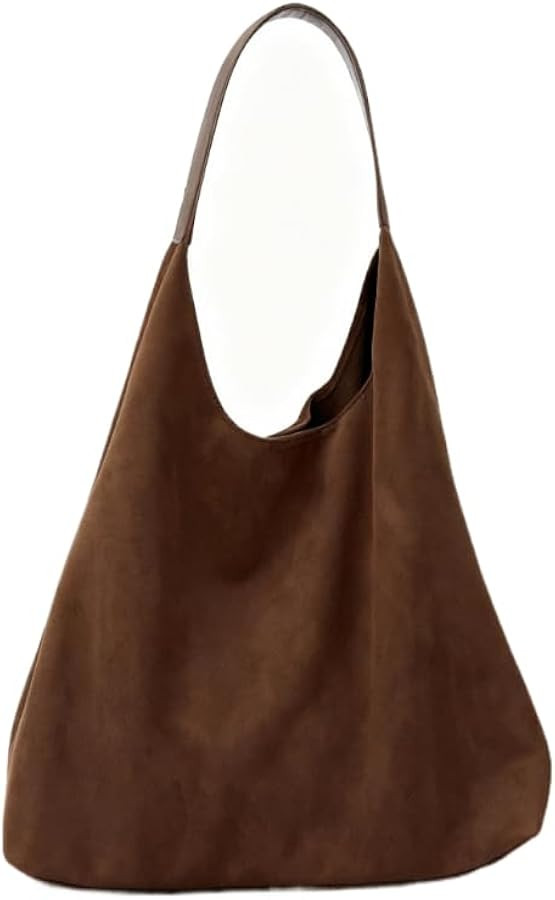 Suede Hobo Bags for Women Tote Bag for Women Suede Bag Retro Slouchy Bag Shoulder Bag | Amazon (US)