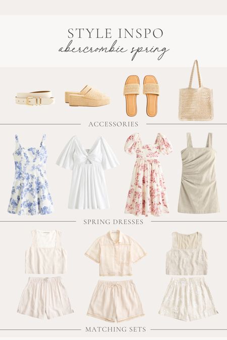 Abercrombie spring style! Loving the soft floral style and linen sets for this spring season 

Style inspo, spring style, Abercrombie, neutral accessories, spring dress, matching set, linen shorts, casual style, neutral sandals, spring refresh, trending style, shop the look!

#LTKshoecrush #LTKstyletip #LTKSeasonal