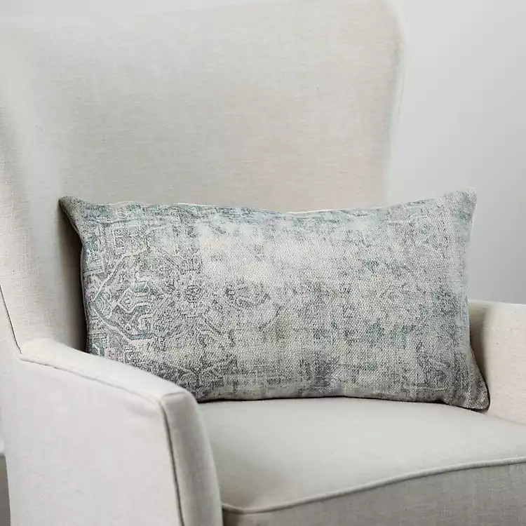 Vintage Kilim Blues Lumbar Pillow | Kirkland's Home