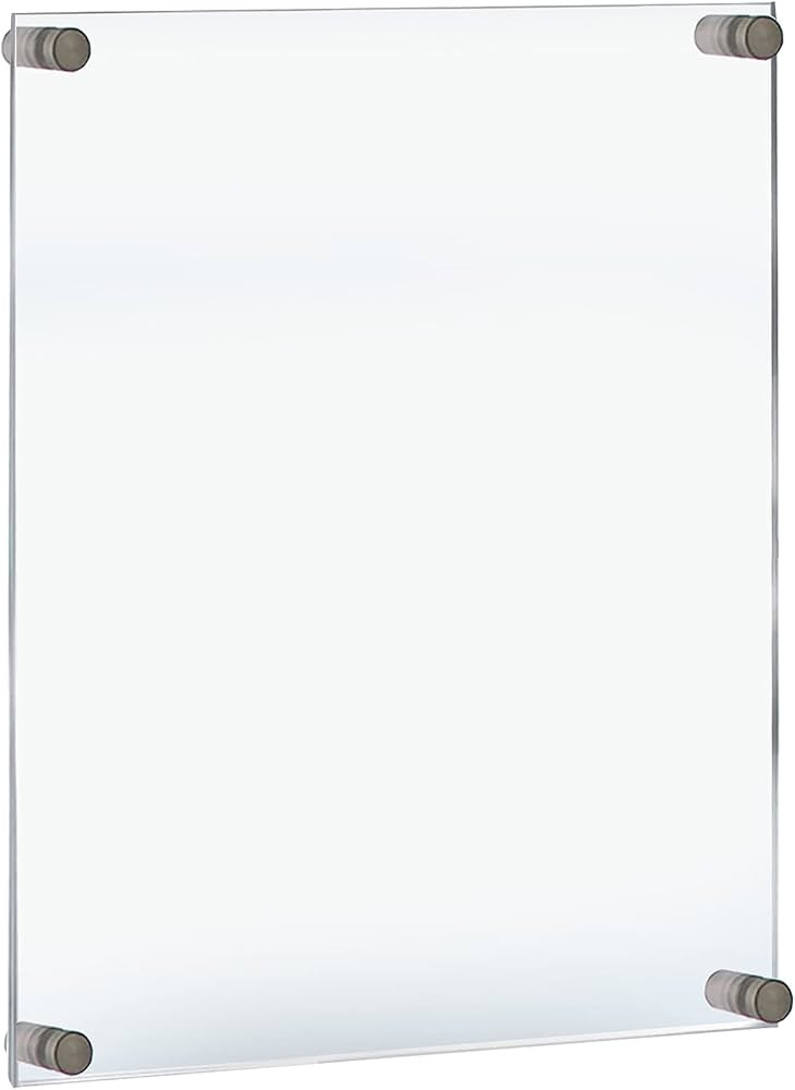 Azar Displays 105530 Floating Acrylic Wall Frame with Silver Stand Off Caps: 22" x 28" Graphic Si... | Amazon (US)
