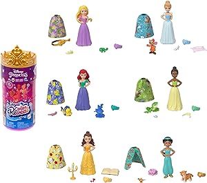 Mattel Disney Princess Toys, Royal Color Reveal Doll with 6 Unboxing Surprises, Friend Series wit... | Amazon (US)