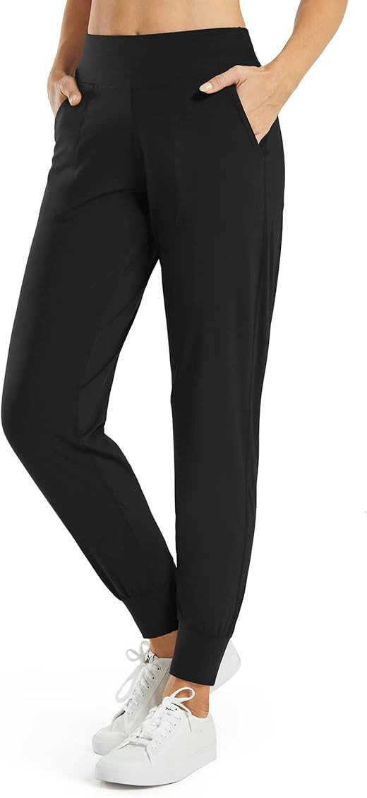 Promover Womens Joggers with Pockets Sweatpants High Waist Yoga Jogger Pants for Lounge Workout Runn | Amazon (US)