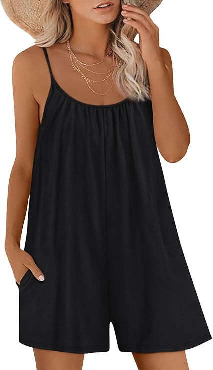 AUTOMET Rompers For Women Vacation Beach Summer Shorts Jumpsuits Overalls 2026 Trendy Dress Fashi... | Amazon (US)