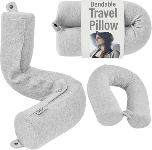 Dot&Dot Twist Memory Foam Travel Pillow, Bendable Neck Pillow for Airplane, Car and Home, 26-Inch... | Amazon (US)