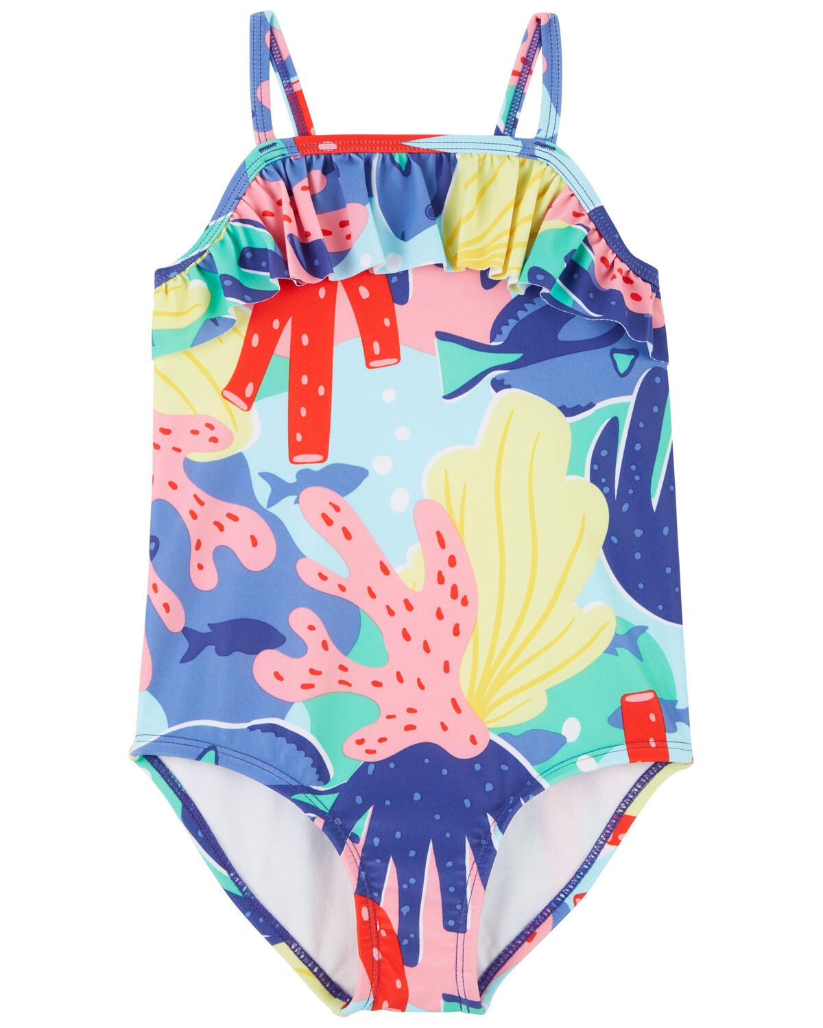 Blue Toddler 1-Piece Coral Swimsuit | carters.com | Carter's