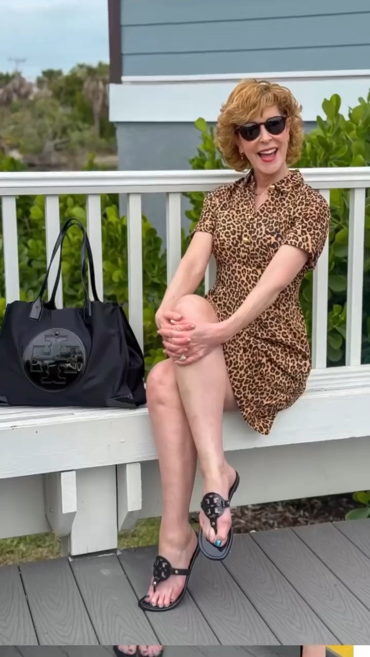It may be 30 degrees outside, but my heart is already planning for sunshine. ☀️
When I was in Florida recently, I fell in love with this leopard shirt dress all over again, and since it’s from last fall, it’s now 60% off and going fast. 💨 The crisp cotton, flattering shape, and hidden pockets make it easy and polished, and the print works just as well for everyday life as it does for vacation nights.

I styled it with my classic Tory Burch sandals and tote (forever favorites), my go-with-everything Tory Burch huggie earrings, and the most affordable polarized sunglasses from Amazon. (Do you know how hard it is to find well-priced polarized sunglasses?) 
😎 
My confetti necklace is from @starfish_project , an organization introduced to me by precious @lonestarsouthern that helps exploited girls and women find hope, freedom, and meaningful careers. Wearing something beautiful that also does good? Yes, please. 💗

.

#LTKSaleAlert