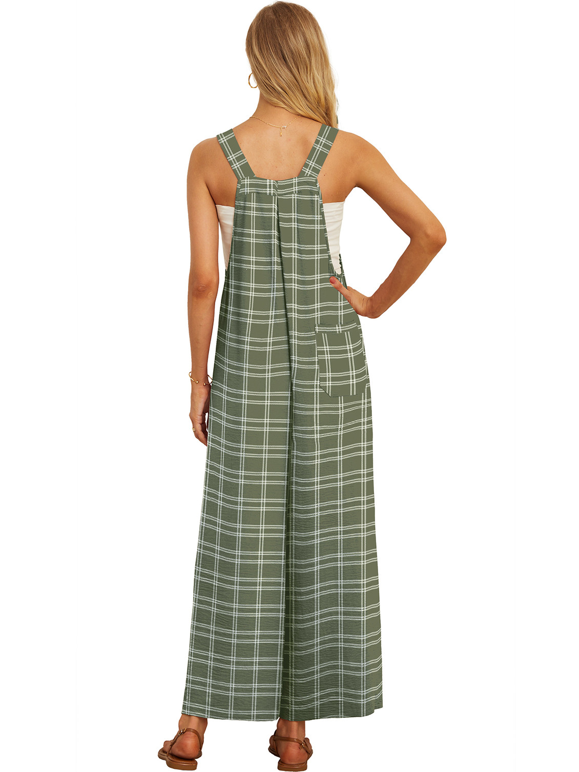 Cueply Women's Overalls Jumpsuits Casual Loose Adjustable Straps Wide Leg Long Pant with Pockets | Walmart (US)