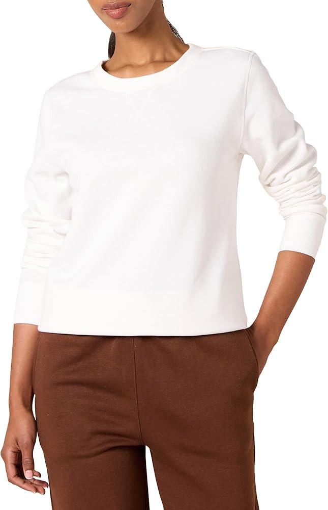 Amazon Essentials Women's Fleece Crewneck Sweatshirt (Available in Plus Size) | Amazon (US)