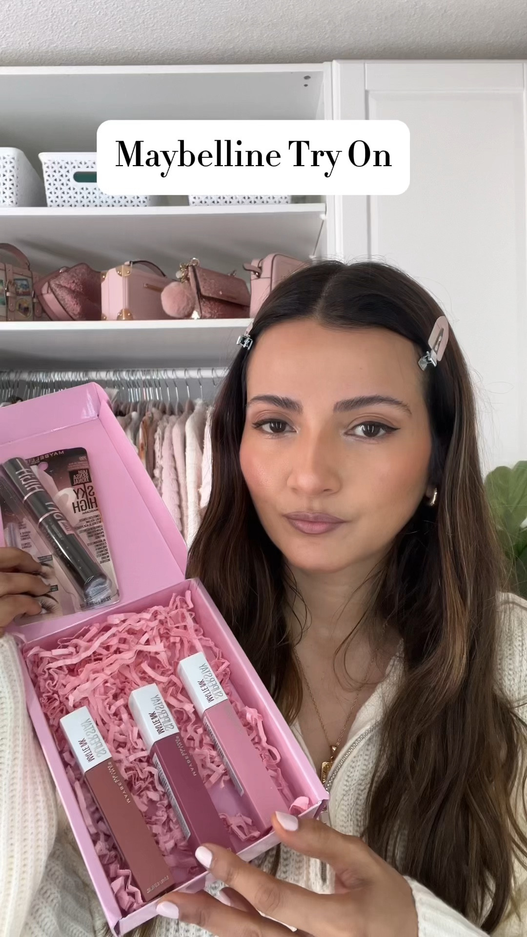 Maybelline Superstay matte ink and lash sensational sky high mascara try on

#LTKbeauty #LTKstyletip #LTKfindsunder50