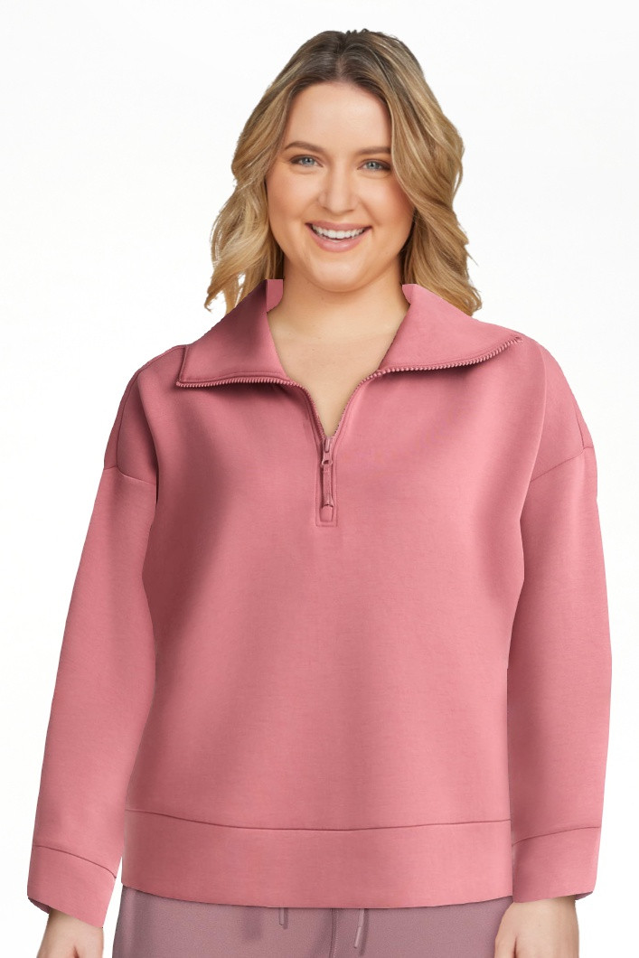 Avia Women's and Women's Plus Scuba Knit Quarter Zip Pullover, Sizes XS-4X | Walmart (US)