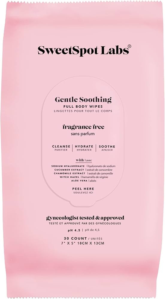 SweetSpot Labs Fragrance Free Feminine Wipes, Soothing Intimate & Body Wipes for Women, Unscented... | Amazon (US)