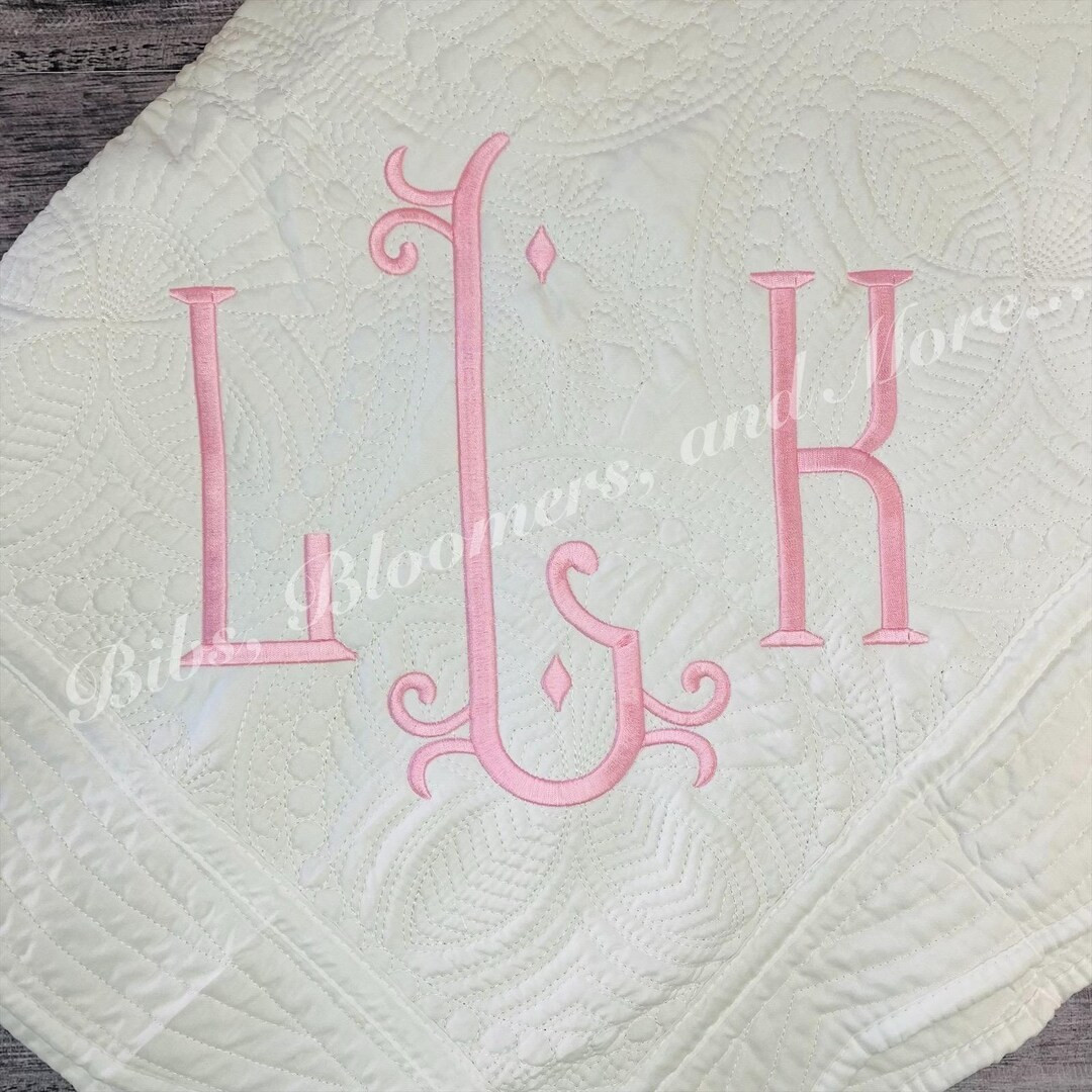 Monogrammed Heirloom Baby Blanket, Quilted Baby Blanket, Personalized Baby Blanket - Etsy | Etsy (US)