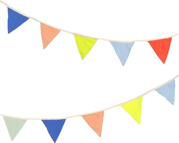 Amazon.com: Meri Meri Multicolor Knitted Pennant Banner (Pack of 1), 11' Pennant Flag Banner w Ex... | Amazon (US)