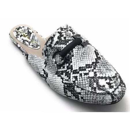 Victoria K Snake Skin Slip On Mules (Women) | Walmart (US)