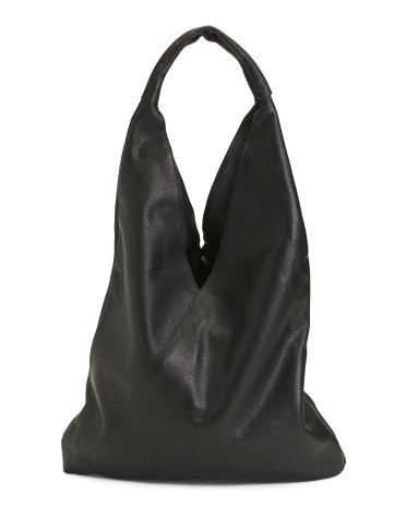 Made In Italy Leather Large Slouchy Hobo | TJ Maxx