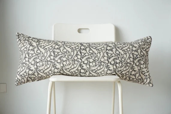 Block Print Lumbar Pillow Cover | Etsy | Etsy (US)