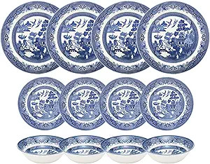 Churchill Blue Willow 12 Piece Dinner Set | Amazon (US)