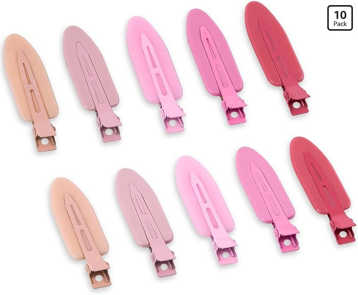 10 Pcs Creaseless No Crease No Bend Flat Hair Clips For Styling Non Slip Makeup Clips For Women S... | Amazon (US)