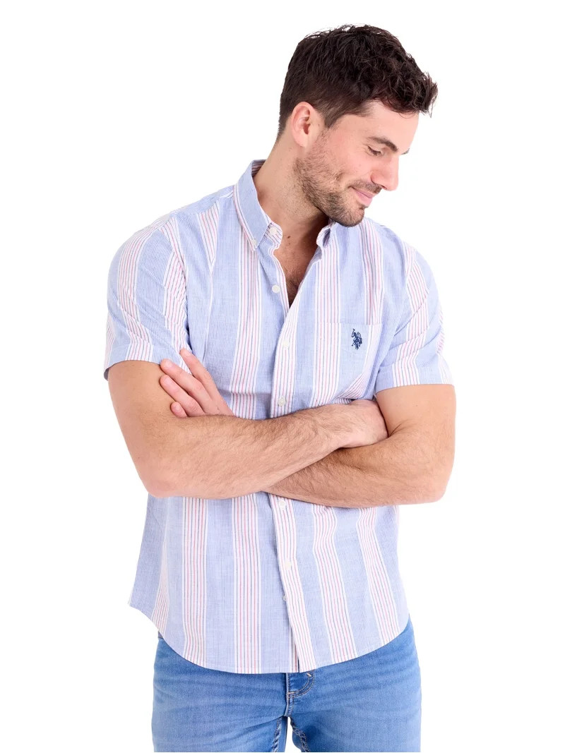 U.S. Polo Assn. Men's Short Sleeve Buttondown Shirt | Walmart (US)